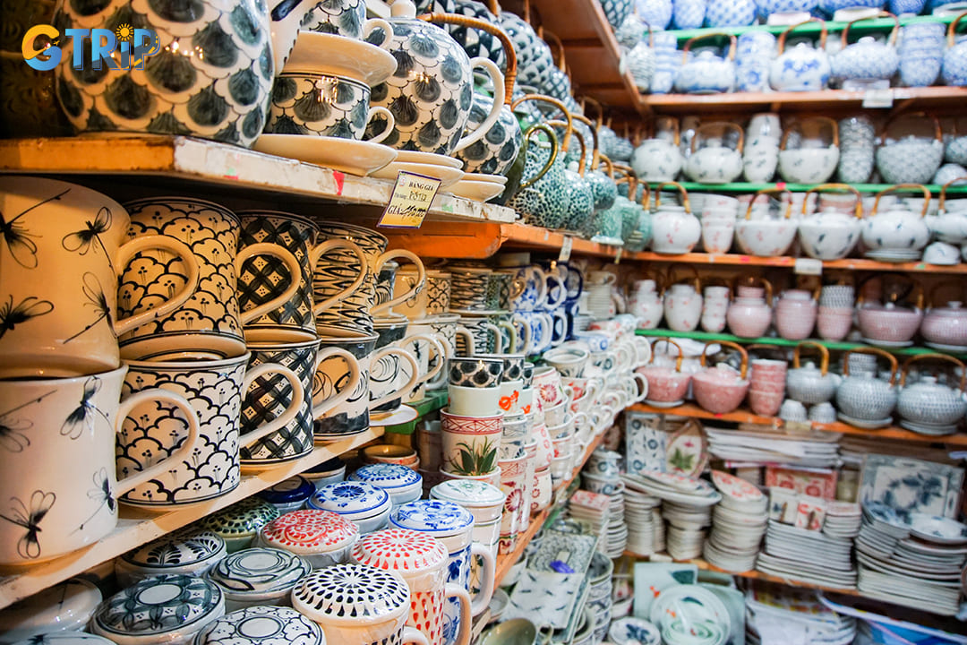 Bat Trang Pottery Village near Hanoi is the cradle of Vietnamese ceramics, where visitors can explore workshops, alleys, and markets filled with handmade pottery
