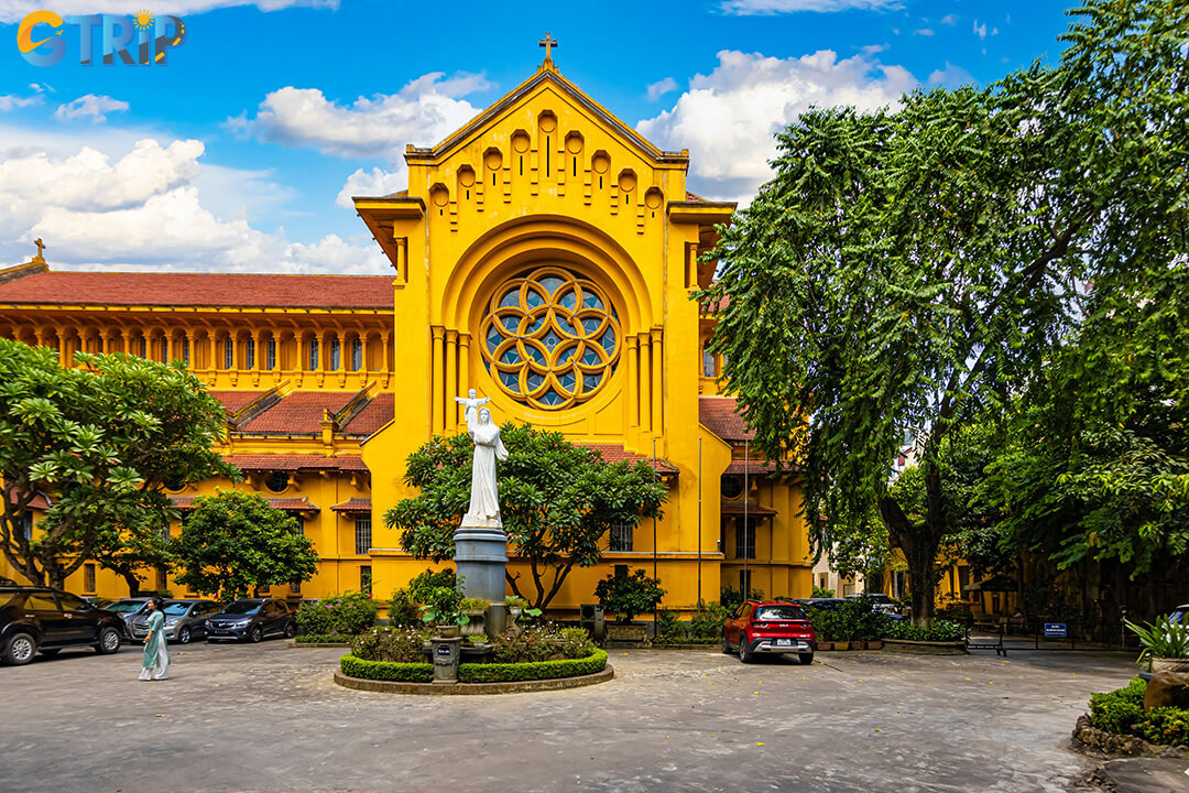 Cua Bac Cathedral is a French-Indochinese architectural gem in Ba Dinh, blending European structure with Vietnamese aesthetics for a unique and historic landmark