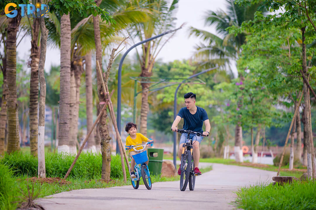 Escape Hanoi’s chaos with a family-friendly cycling day in Ecopark, a green haven of lakes, parks, and dedicated bike paths