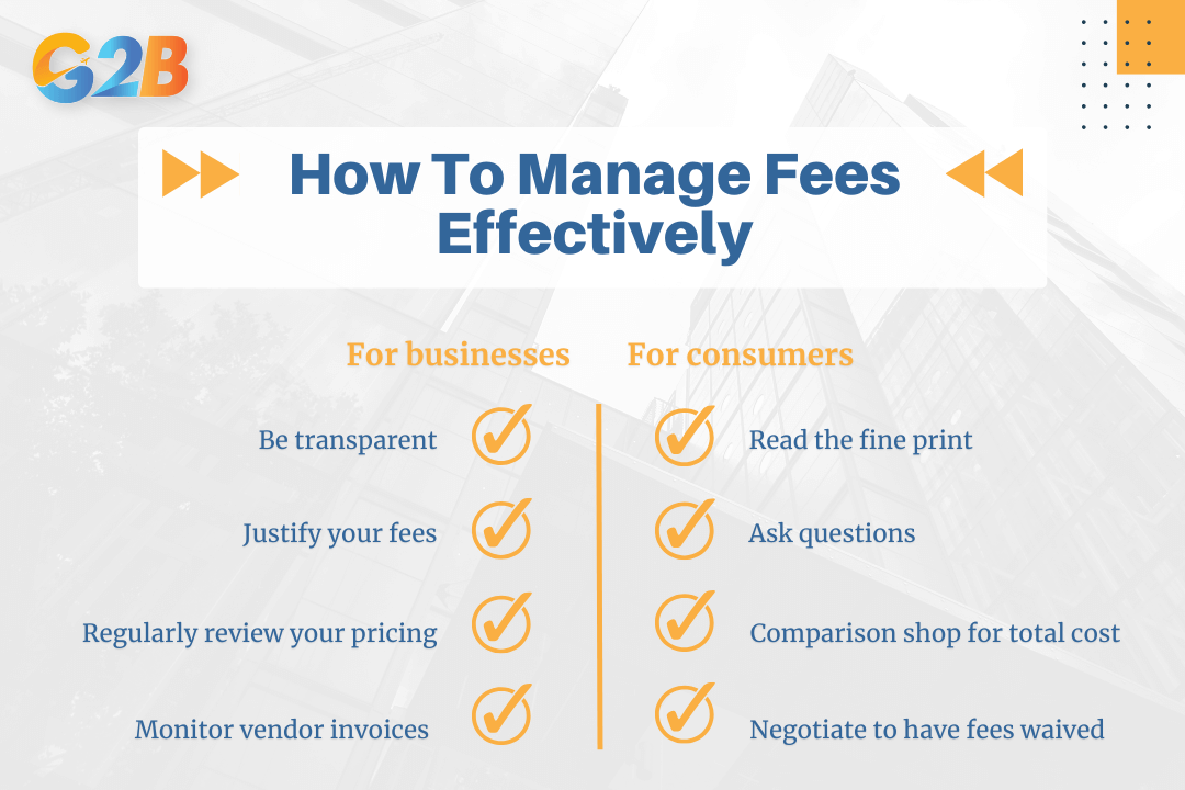 Effective fee management is a two-way street requiring diligence from businesses & consumers