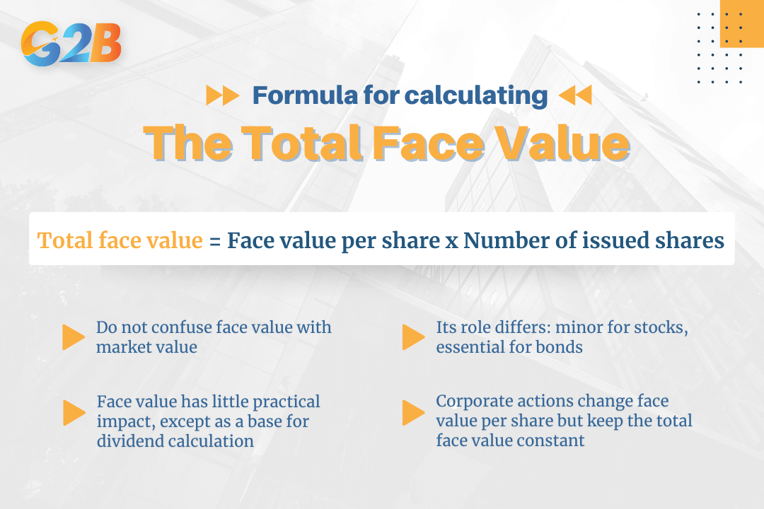 It is crucial to observe caution when calculating the total face value