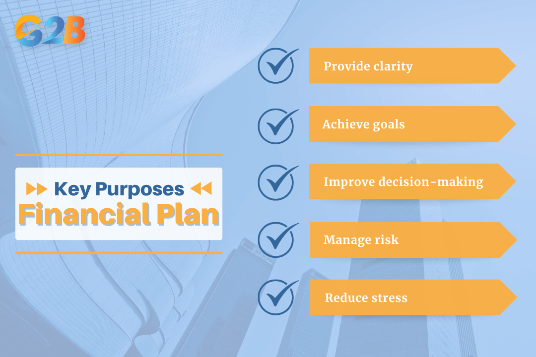 There are 5 key purposes of a financial plan