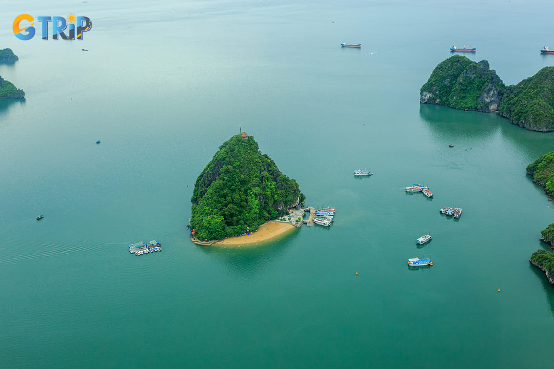 A beautiful view of Ti Top Island from above