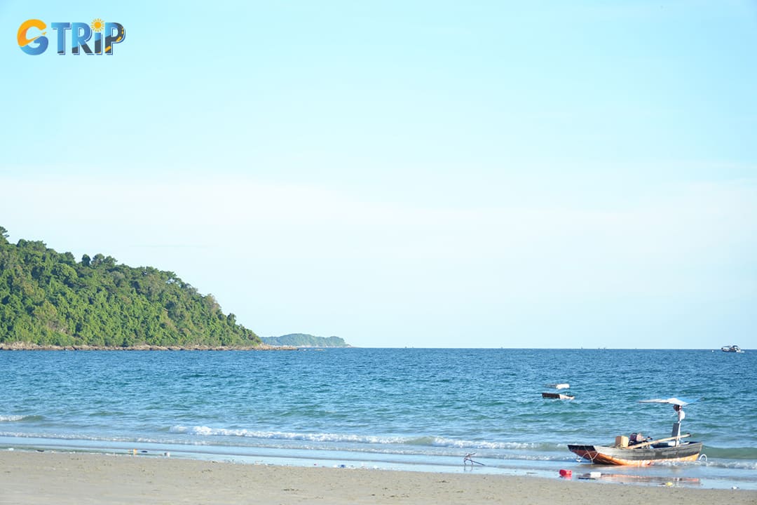 A boat ride on the serene waters of Van Chay Beach is an unforgettable experience