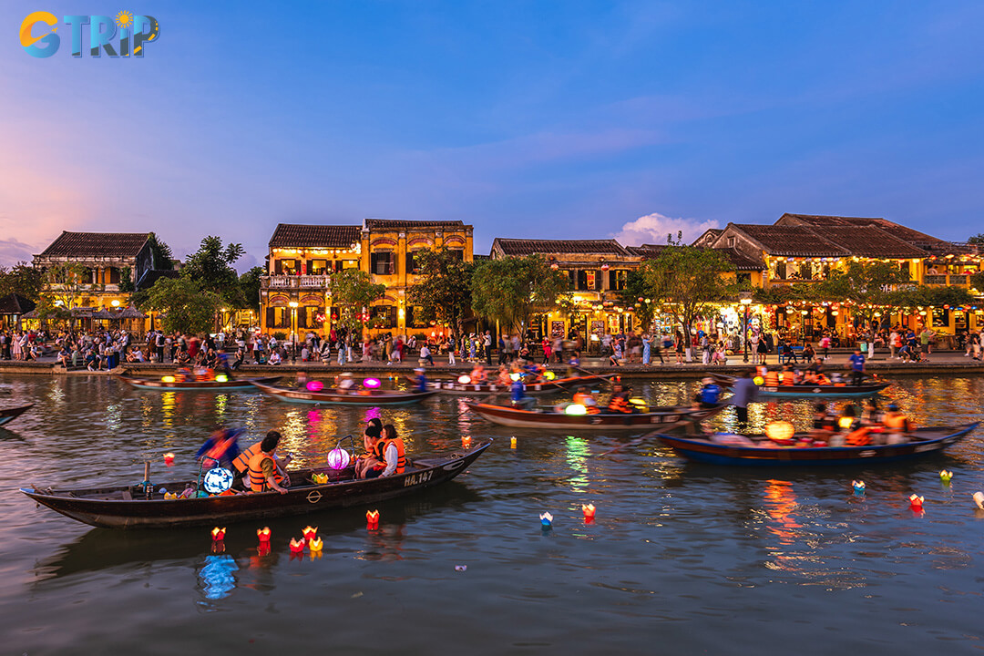 A Hoai River boat ride offers a magical nighttime view of lantern-lit Hoi An, complete with the unforgettable experience of releasing a glowing lantern on the water