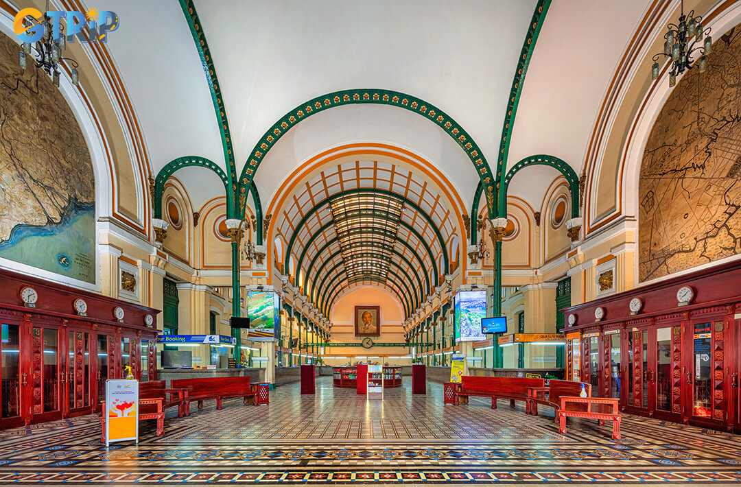 A masterpiece of French colonial design, the Saigon Central Post Office features grand arches, vintage details, and still operates as a working postal landmark