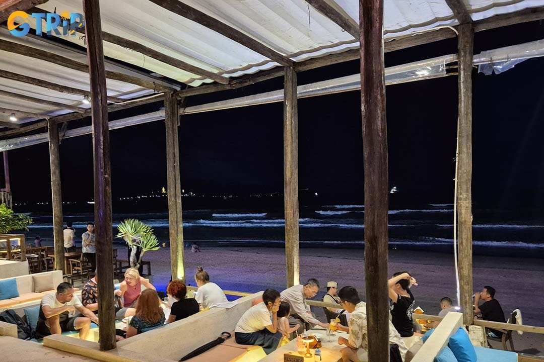 A perfect night can be a relaxing and chill time near the beach at the lounge