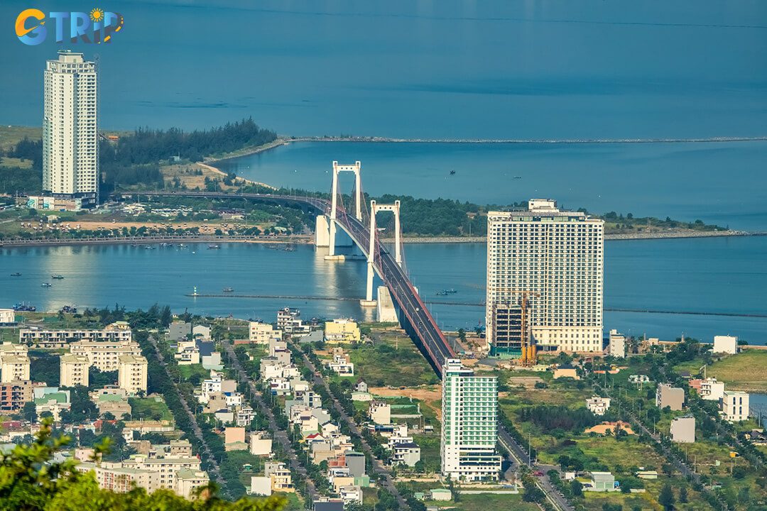 A scenic drive across Thuan Phuoc Bridge and along Hoang Sa Street reveals sweeping city and ocean views before reaching the peaceful shores of Bai But Beach