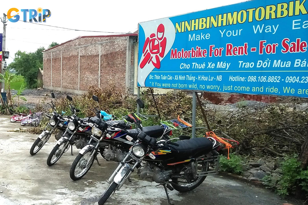 A wide selection of motorbikes and scooters available for rent