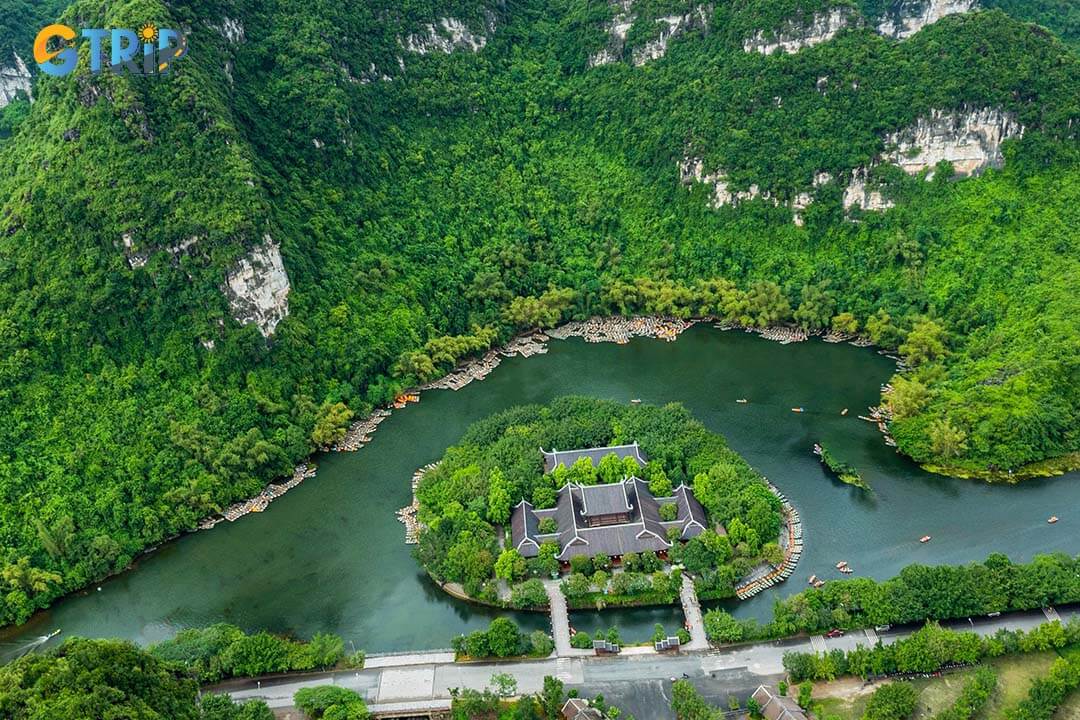 Aerial view of Sao Khe River