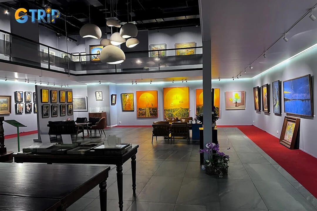 Aqua Art Gallery offers a peaceful space to explore contemporary Vietnamese art in a beautifully restored colonial building