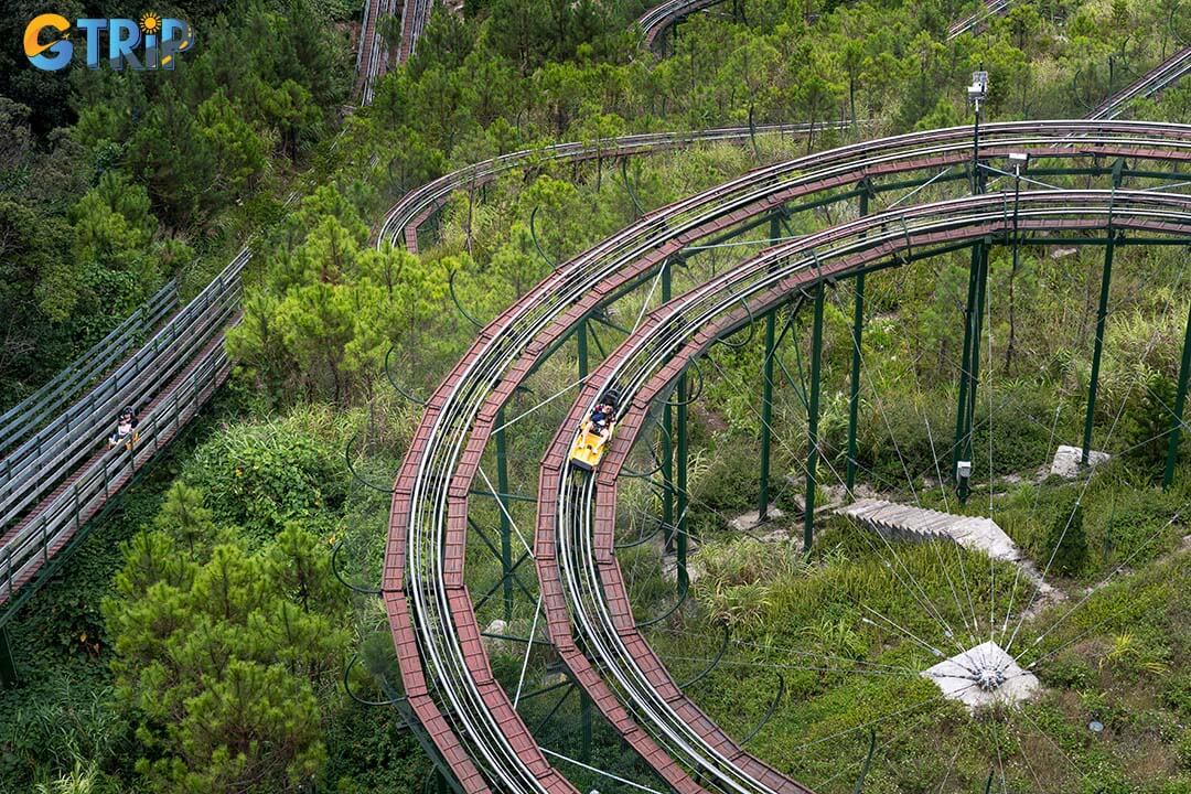 Ba Na Hills features three Alpine Coaster tracks with different layouts, including a magical night ride that lets you glide down the mountain under the stars