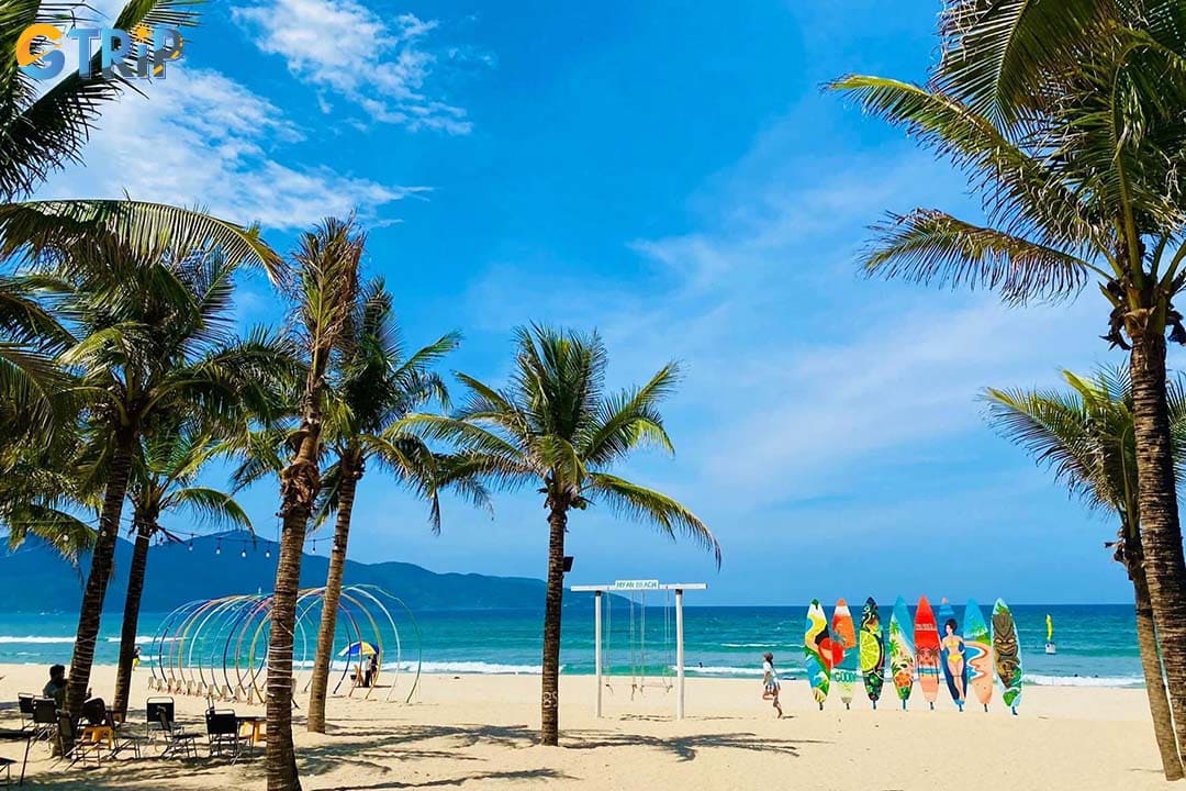 Bac My An Beach has beautiful soft white sand and warm, inviting water