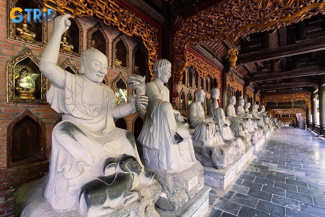 Bai Dinh Pagoda is one of the largest pagodas and has many records, including the corridor of arhat statues