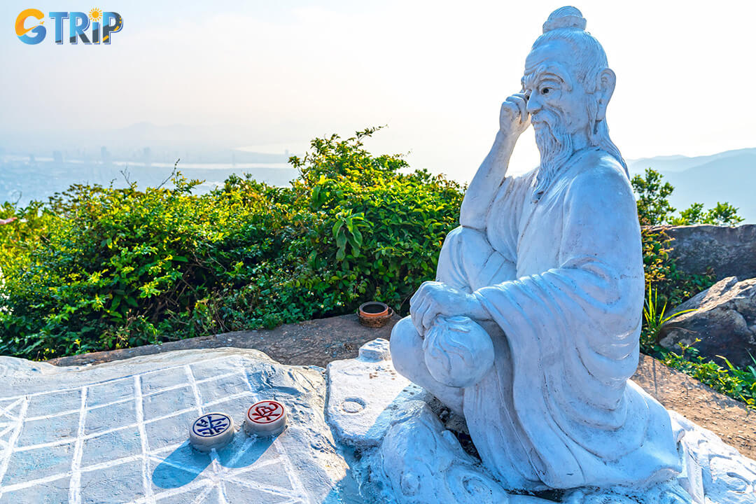 Ban Co Peak takes its name from a local legend of celestial beings playing chess on its summit, commemorated today by a giant chessboard