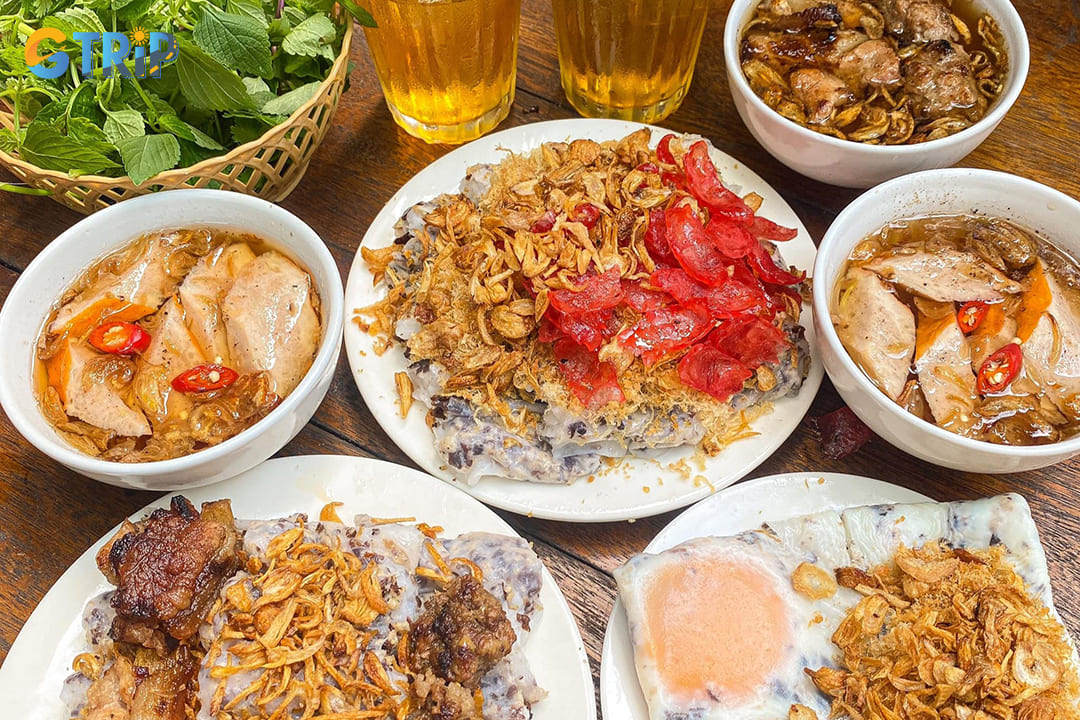 Banh cuon is a delicate rice noodle roll that exemplifies the subtlety of Hanoi cuisine