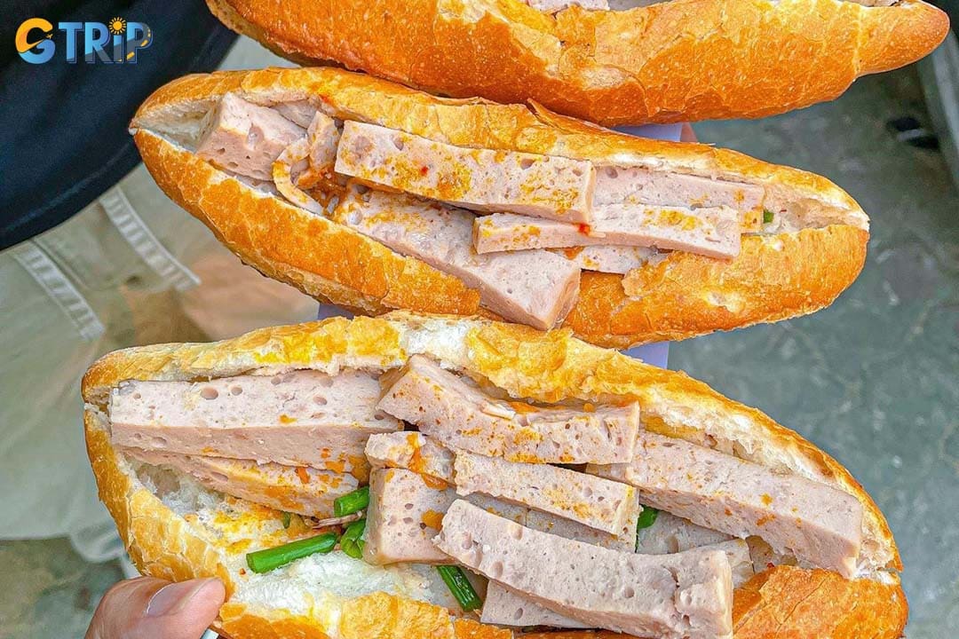 Banh Mi Cha Bo Hao Hao sells only one item, homemade beef sausage banh mi
