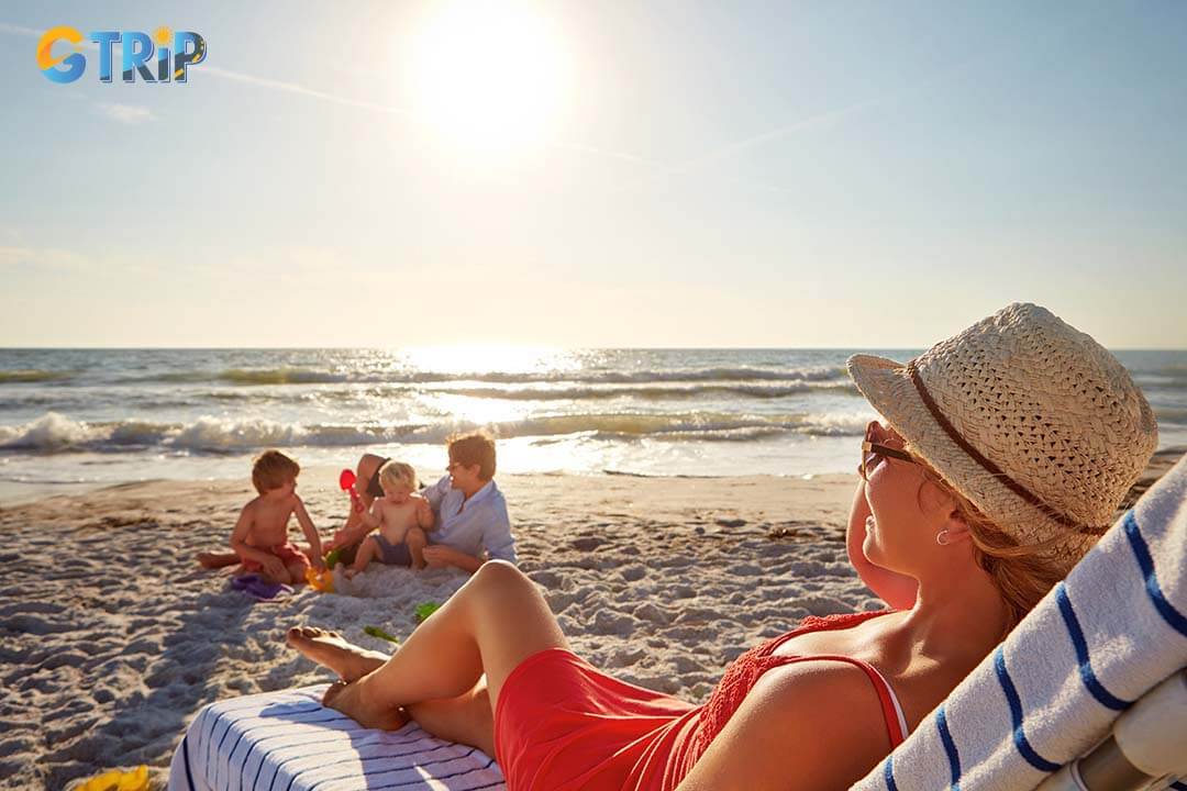 Enjoying some sunshine at Ti Top Island helps you relax