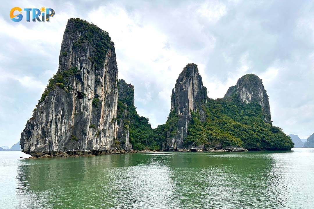 Beautiful small island in Ha Long Bay