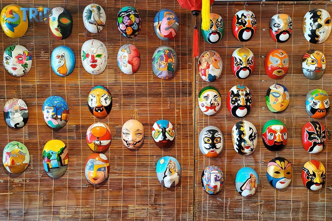 Besides watching the traditional art performances, you can try painting the Tuong masks