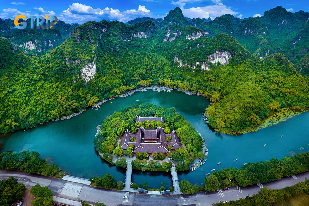 Bich Dong Pagoda in the context of Trang An Landscape Complex