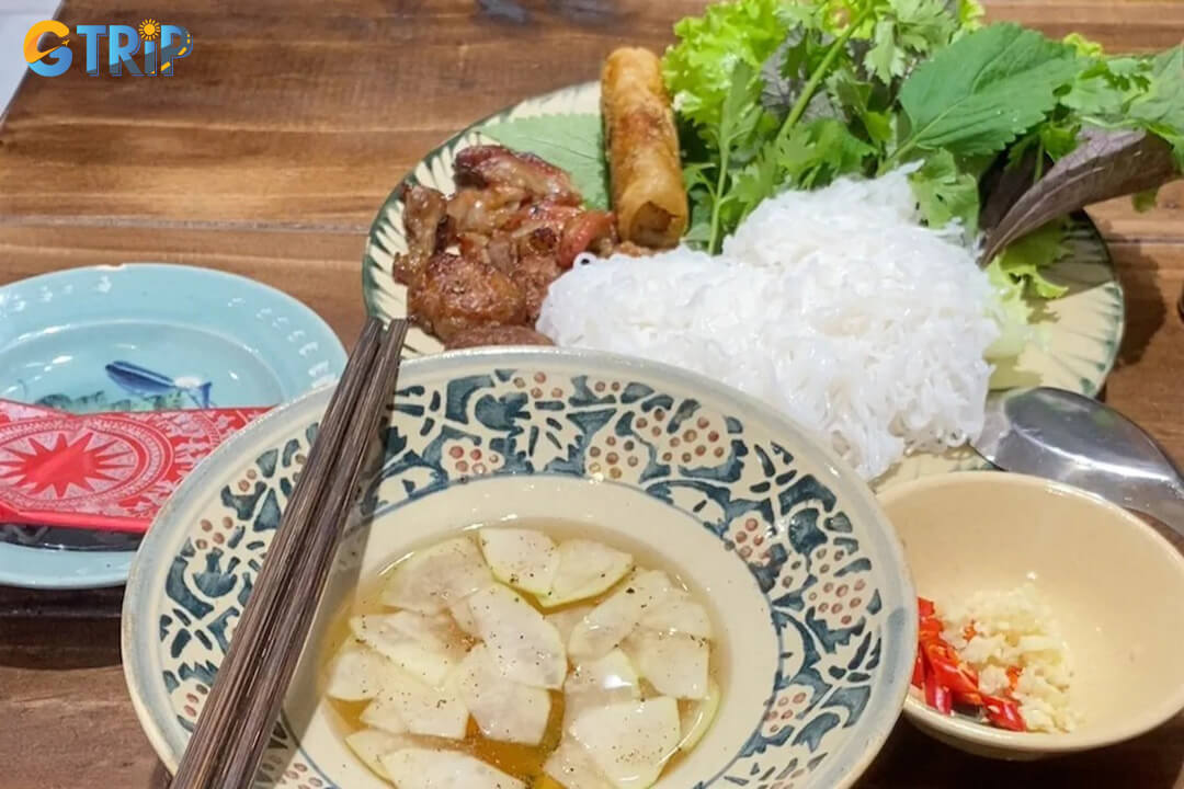 Bun cha Huong Lien rose to global fame with the 'Obama meal', yet continues to serve traditional grilled pork with light dipping sauce in a humble, authentic setting
