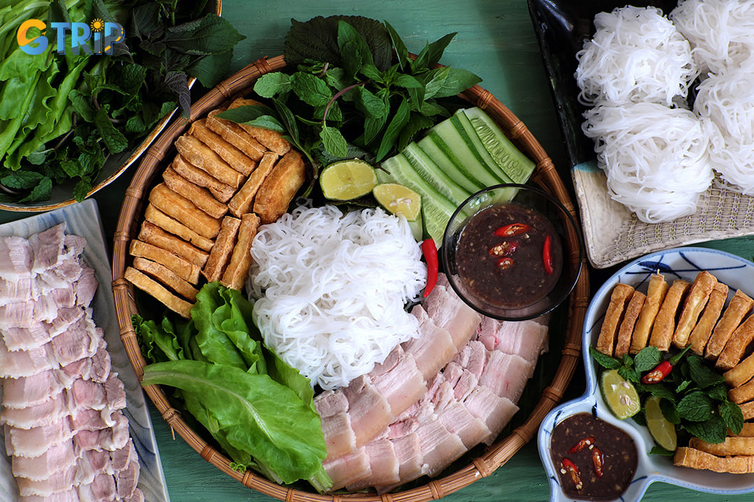 Bun dau mam tom represents Hanoi street food at its most authentic