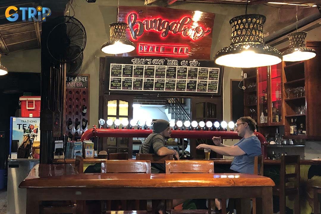 Bungalow Beach Bar is a laid-back beach bar on An Bang Beach known for live music, rustic charm, and a relaxed bohemian atmosphere