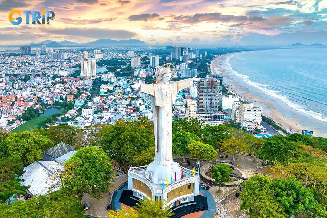 Christ the King Statue in Vung Tau is the iconic hilltop landmark that you can visit