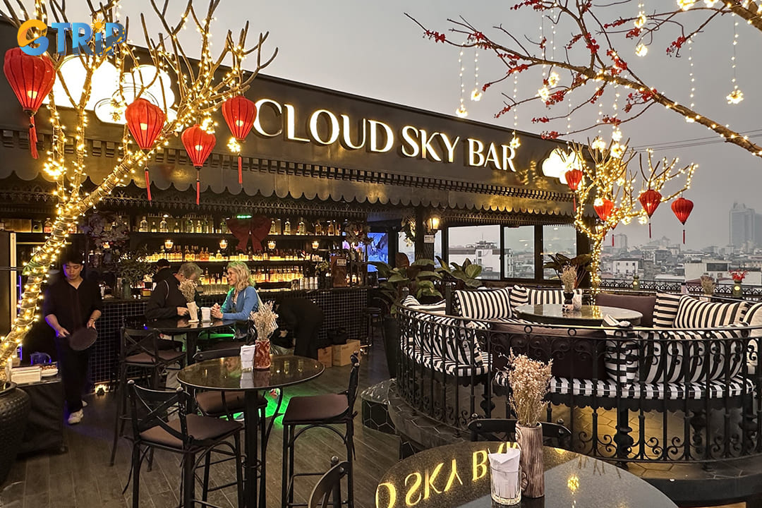 Cloud Sky Bar offers one of the most breathtaking panoramic views of Hanoi's bustling Old Quarter and the serene Hoan Kiem Lake