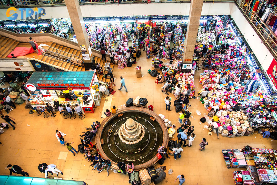 Dong Xuan Market, Hanoi's largest covered market, offers a climate-controlled shopping experience spread across four floors
