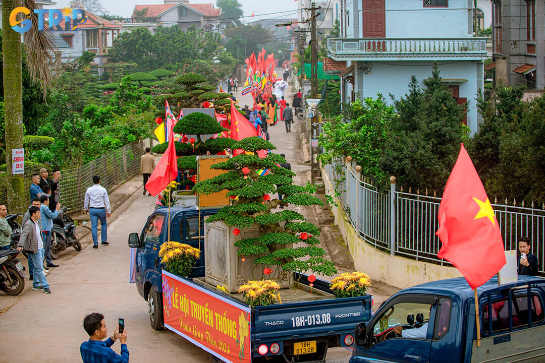During the festival, visitors can admire countless beautifully crafted plants on display