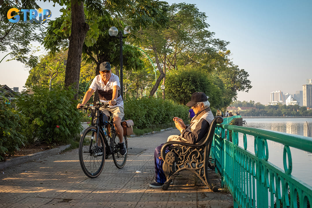 Early mornings at West Lake offer a magical experience as the sun rises over the calm waters
