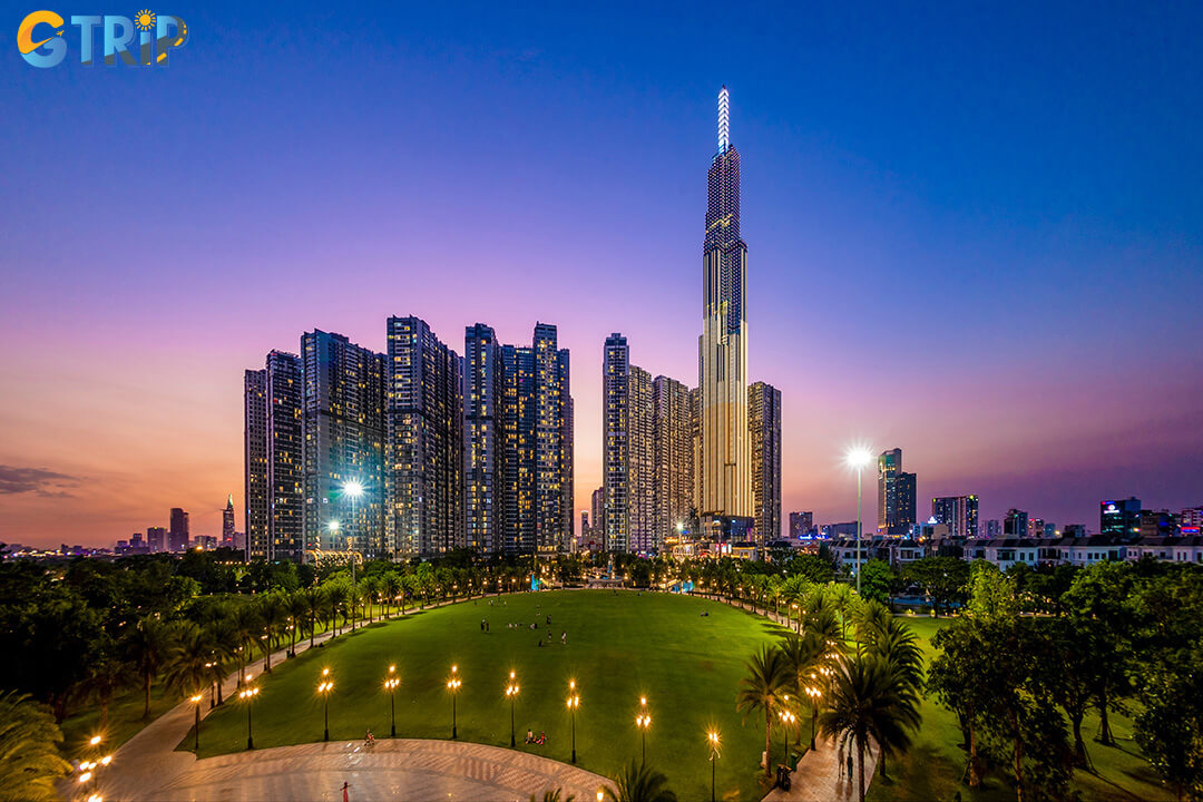 Enjoy stunning 360° city views from Vietnam’s tallest tower, Landmark 81, then relax at the serene Vinhome Central Park below