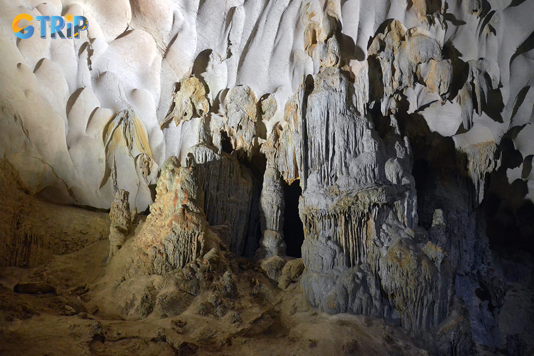 Speleothems in the cave symbolizing local legends