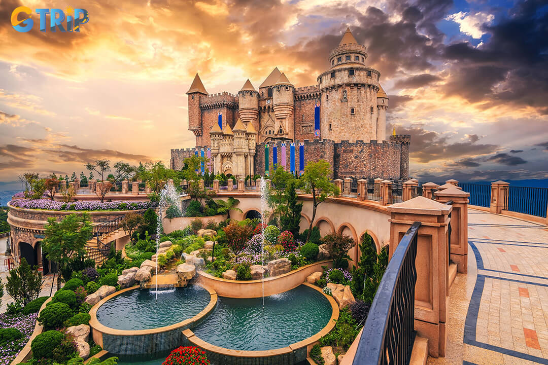 French Village stuns with authentic 19th-century French mountain-town architecture, blending elegant facades, and cobblestone streets