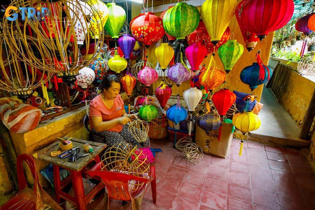 Getting to the Xa Duong Lantern Village provides a wonderful behind-the-scenes look at the signature lanterns of Hoi An