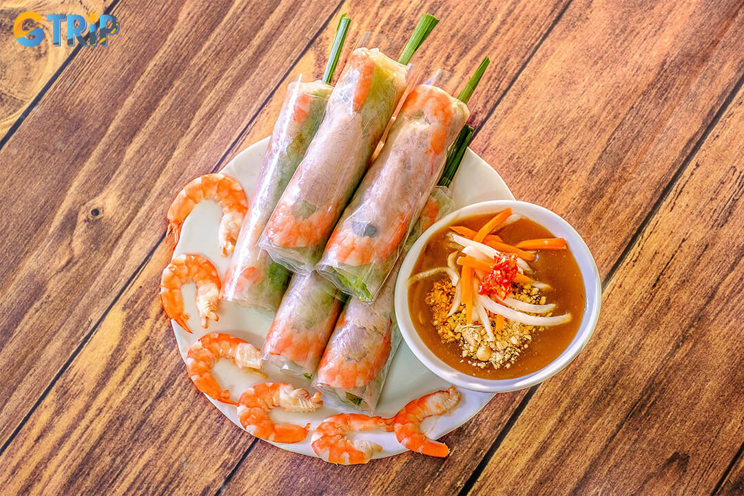 Goi Cuon Tom Nhay is a local favorite known for exceptionally fresh, sweet shrimp and meticulously prepared rolls paired with a standout tangy-savory sauce