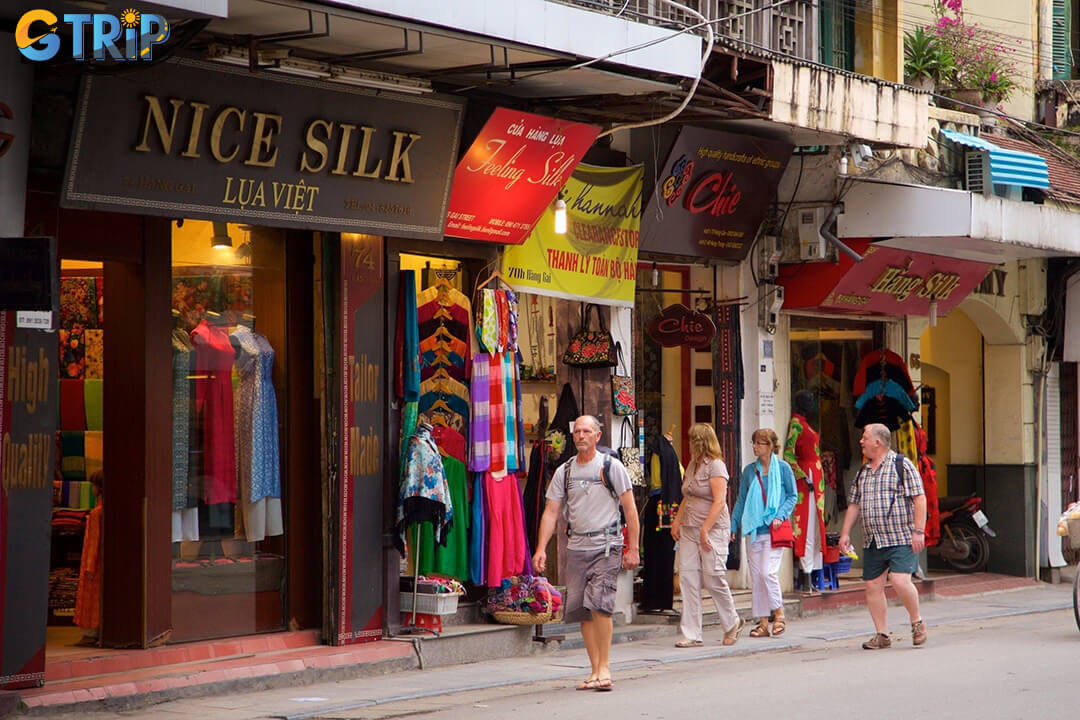 Hang Gai Street charms with handcrafted textiles, colonial-era architecture, and bespoke tailoring in the heart of the Old Quarter