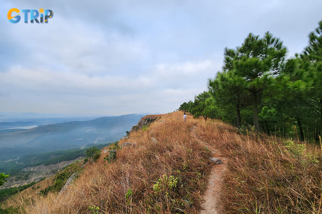 Hike to the top of Bo De Mountain to see panoramic views of the surrounding landscape