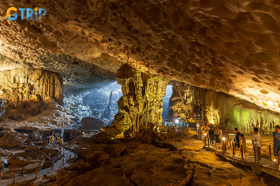 Hiking through the cave involves navigating narrow passages and discovering hidden chambers