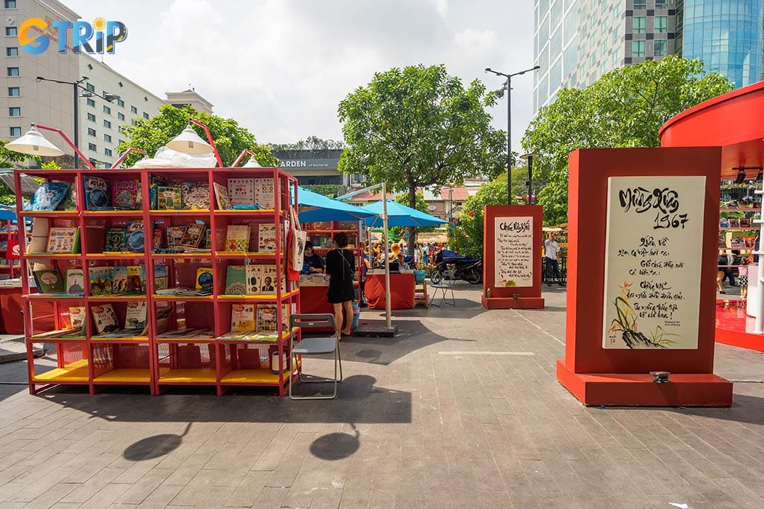 Ho Chi Minh City Book Street offers many spots to take photos
