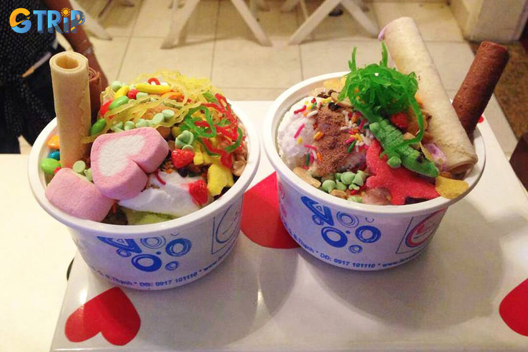 Ho Chi Minh City ice cream is famous for its diverse flavors, creative presentations, and refreshing, richly topped treats served in cozy, inviting shops