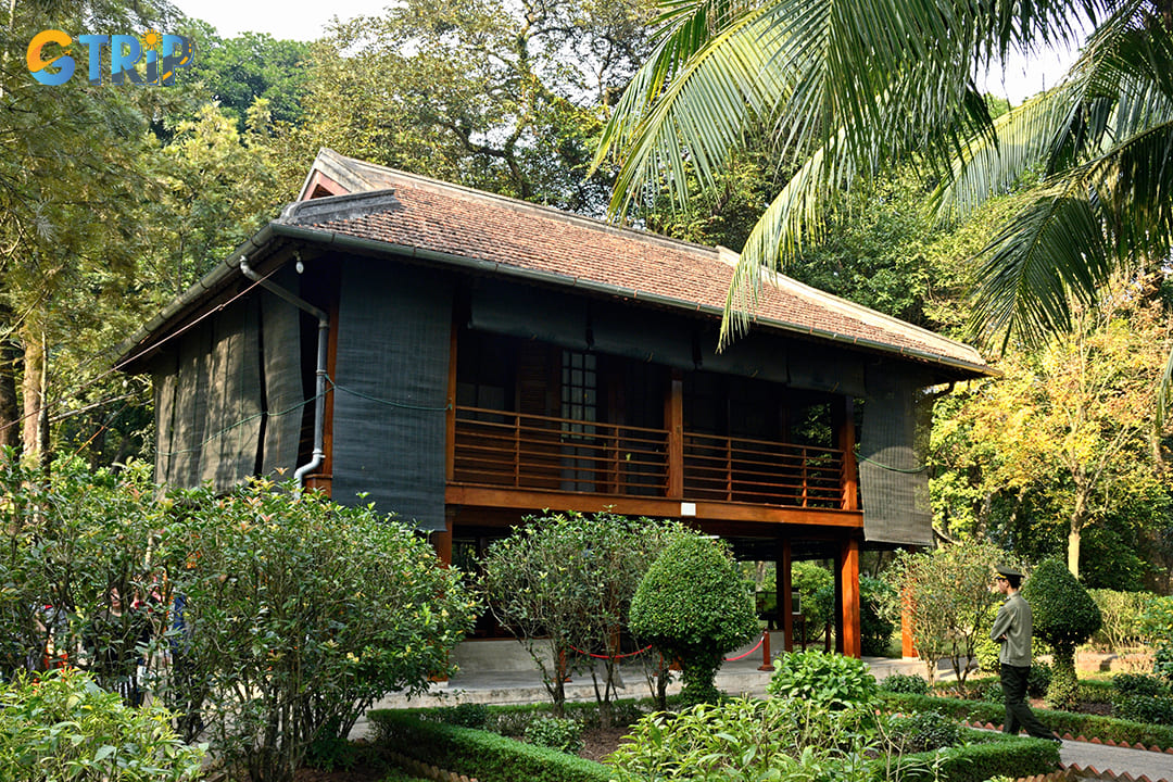 The stilt house served as both Ho Chi Minh's private quarters and his working space