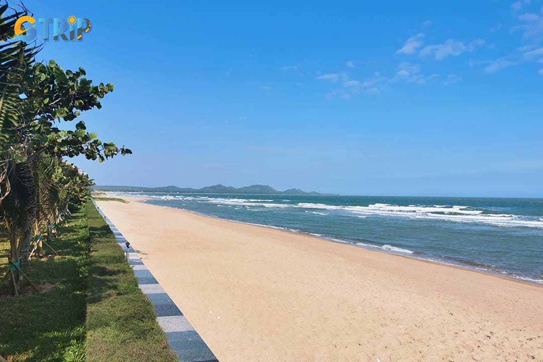 Ho Tram Beach is famous for its pristine beach and pleasant climate