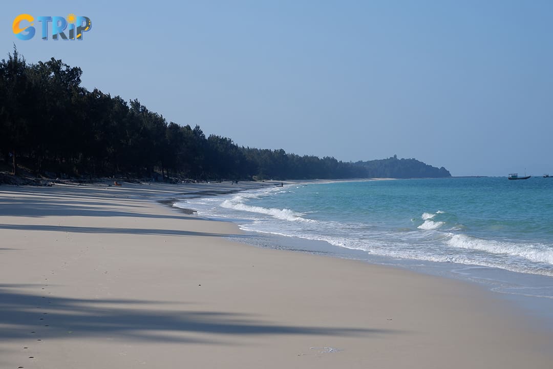 Hong Van Beach features soft white sand and calm waters