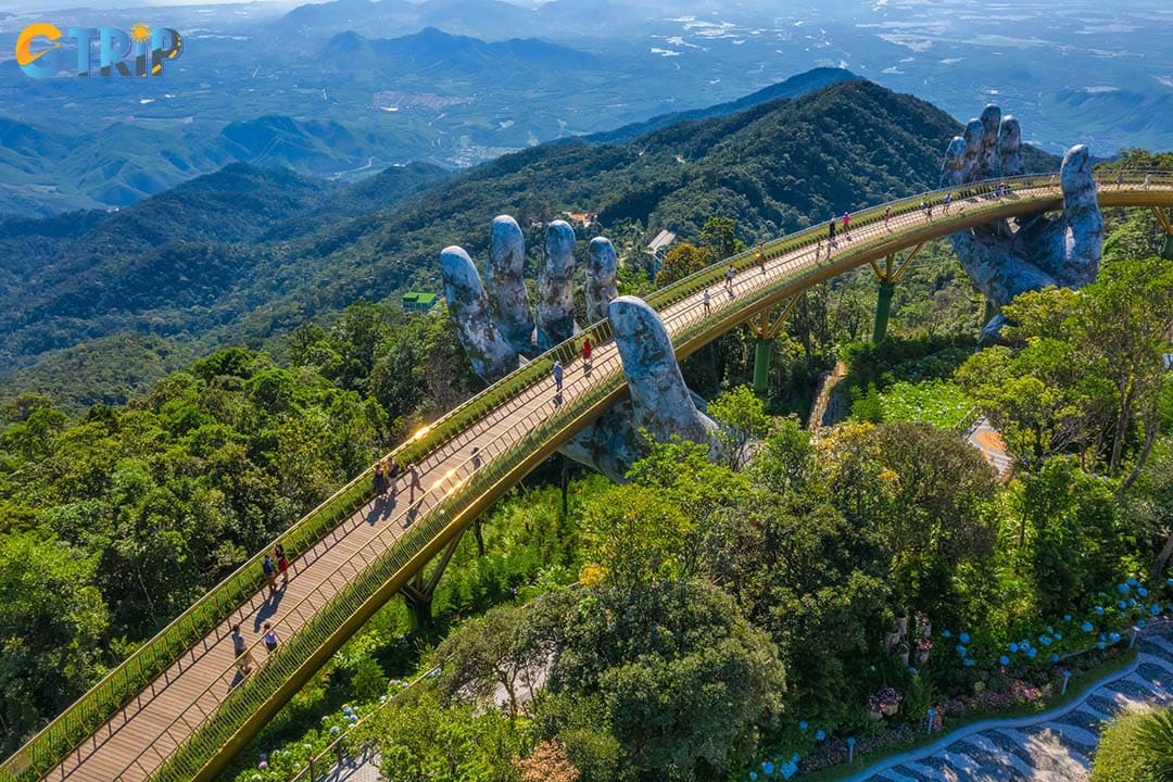 If you have a chance to explore Ba Na Hills, you should not miss the famous Golden Bridge