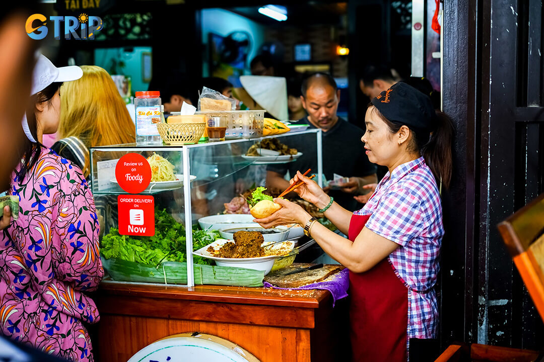 In Hanoi, banh mi is the favourite street food, so you can easily buy banh mi at the corner of the street if you're hungry