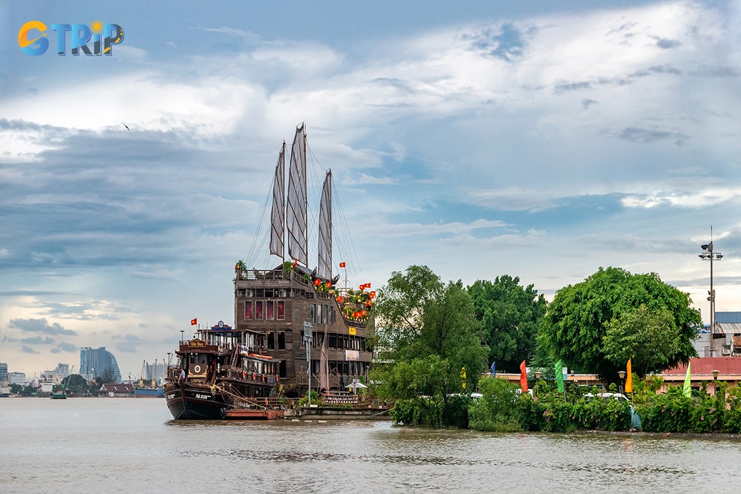 Indochina Queen at Bach Dang Wharf offers luxury river cruises with scenic views, fine dining, and a unique city experience