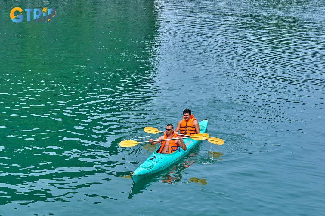 Kayaking around Cai Chien Island offers a unique opportunity to explore its serene waters, sandy beaches, and mangrove-lined coastline